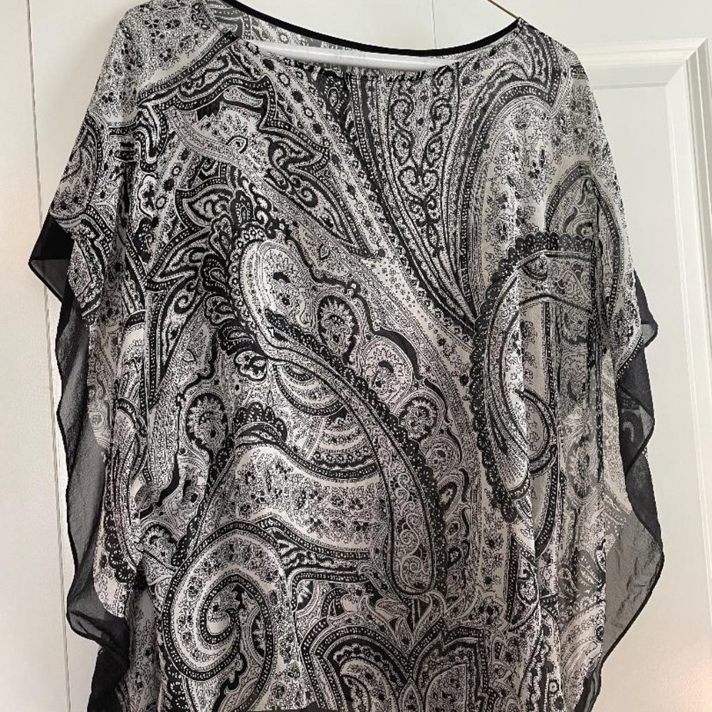 Talbots Silk Poncho S/M